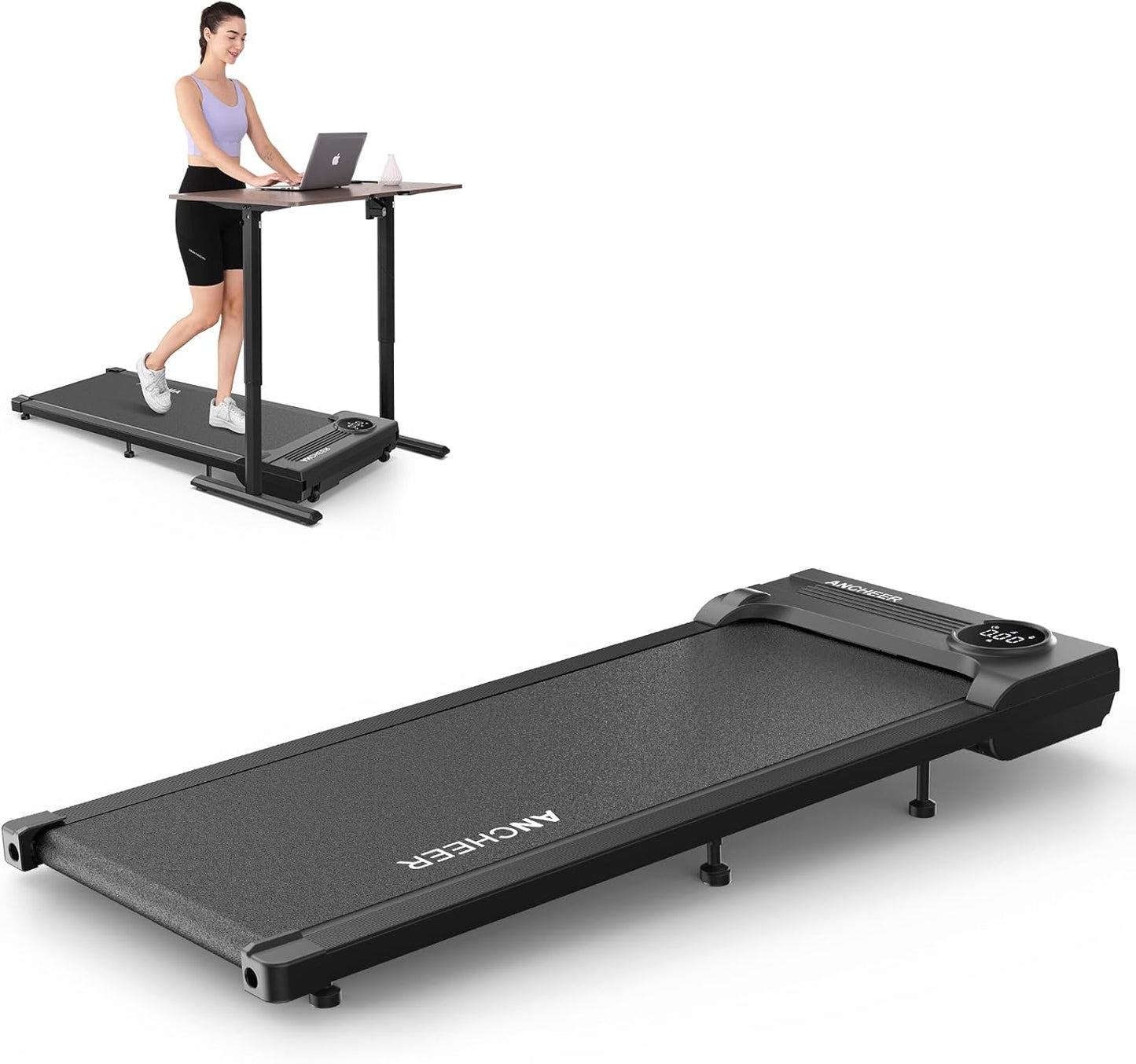 ANCHEER 2-in-1 Under Desk Treadmill - Walk at Work!