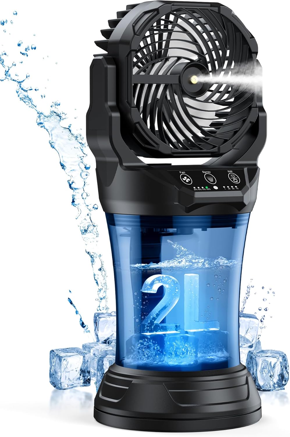 Portable Misting Fan for Outdoor Patios - 30000mAh Battery