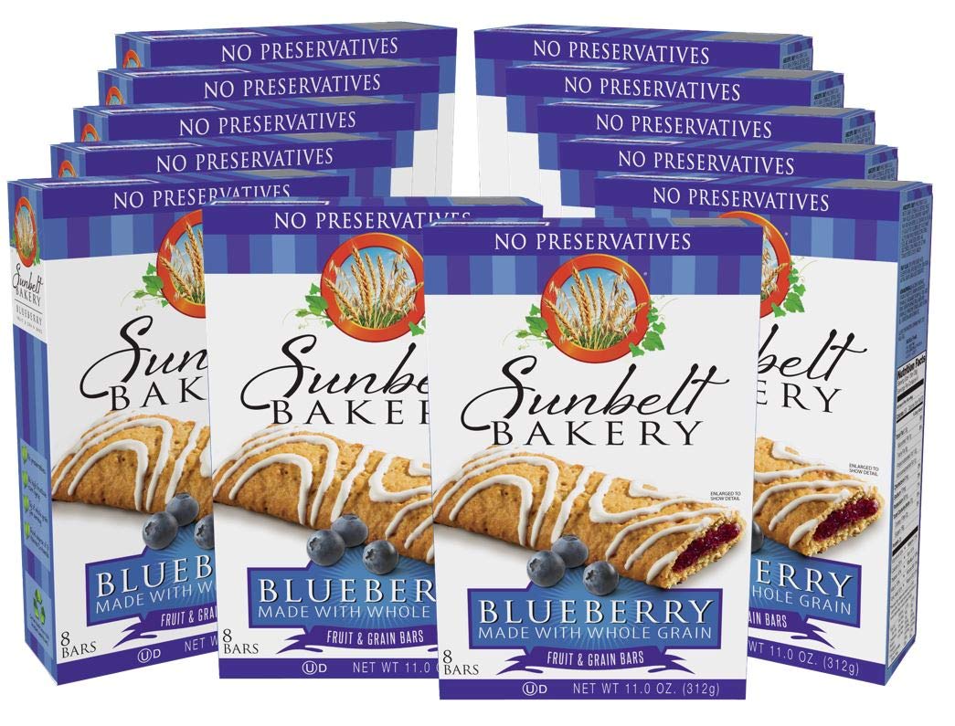 Blueberry Fruit & Grain Bars by Sunbelt Bakery - 96 Count Pack