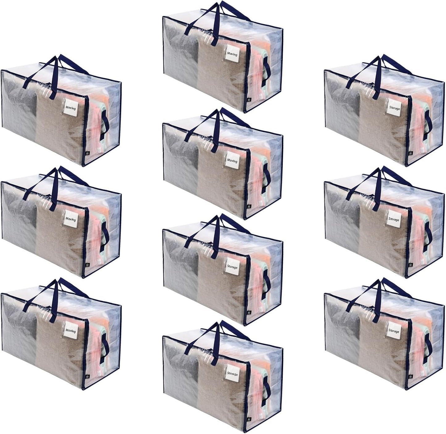 VENO 10 Pack Heavy Duty Moving and Storage Bags for Easy Packing