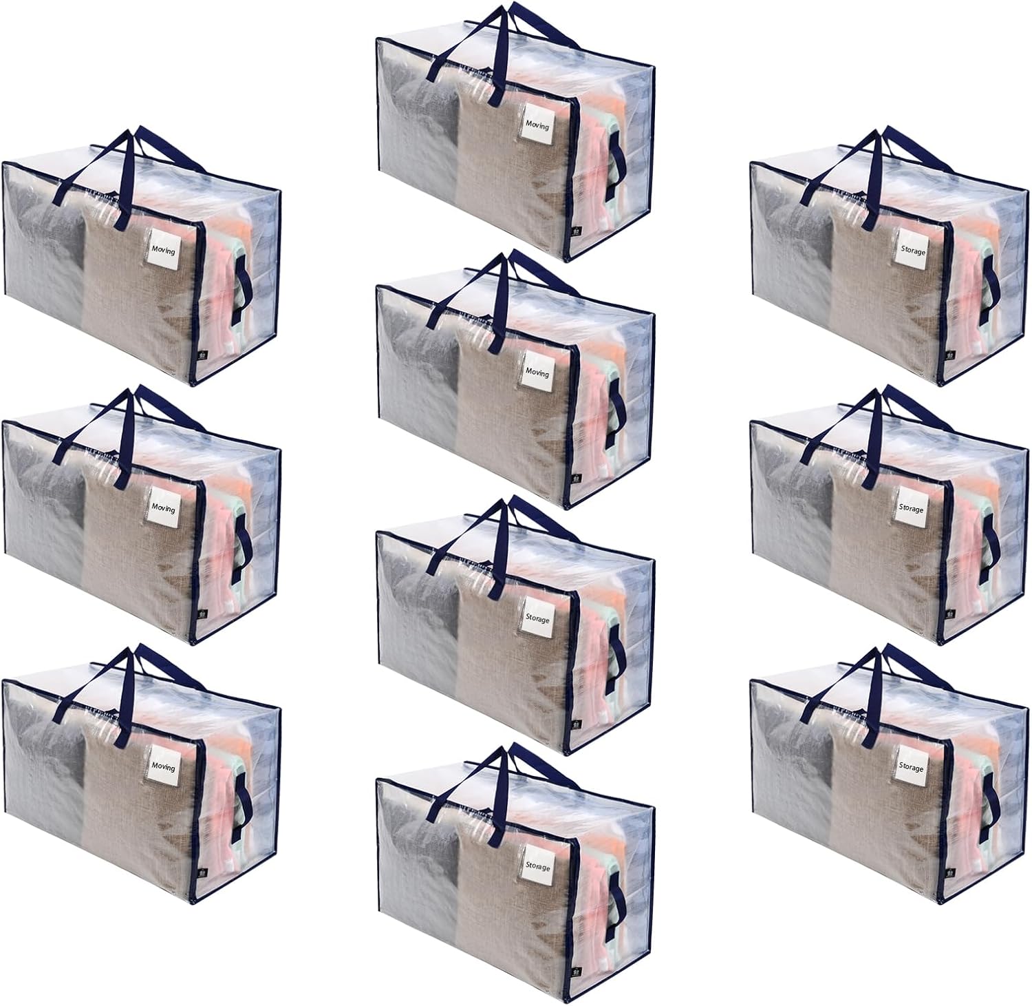 VENO 10 Pack Heavy Duty Moving and Storage Bags for Easy Packing