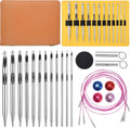 Tunisian Crochet Hooks Set 3mm-10mm - Interchangeable 26 PCS