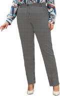 Plus Size Women's Straight-Leg Dress Pants for Office Wear