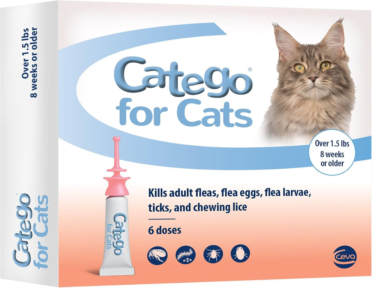 Catego for Cats Flea and Tick Treatment & Prevention 6-Month Supply