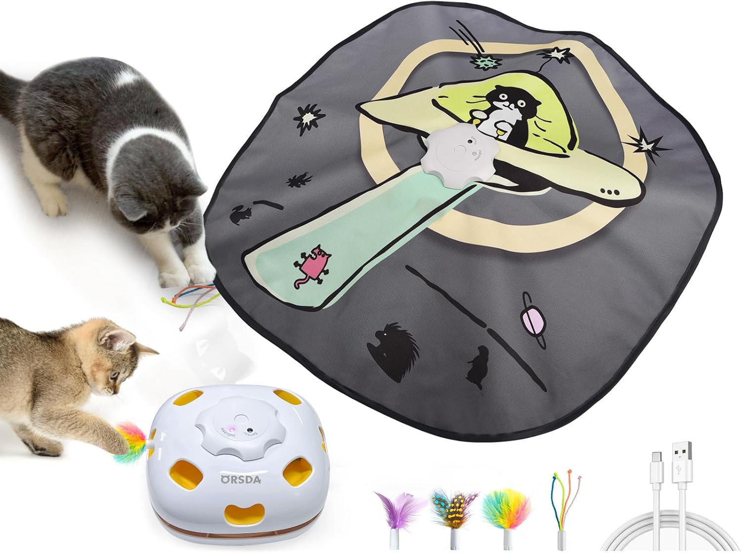 Interactive 4-in-1 Cat Toy for Endless Fun!