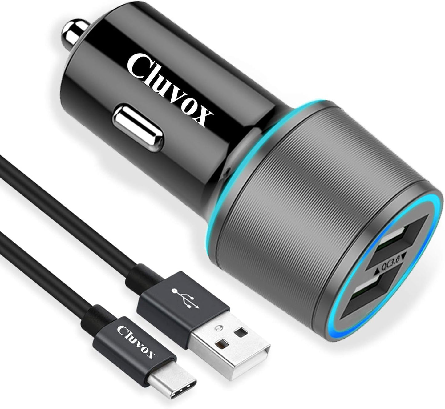 Rapid Dual USB Car Charger for Samsung - Quick Charge 3.0, 18W