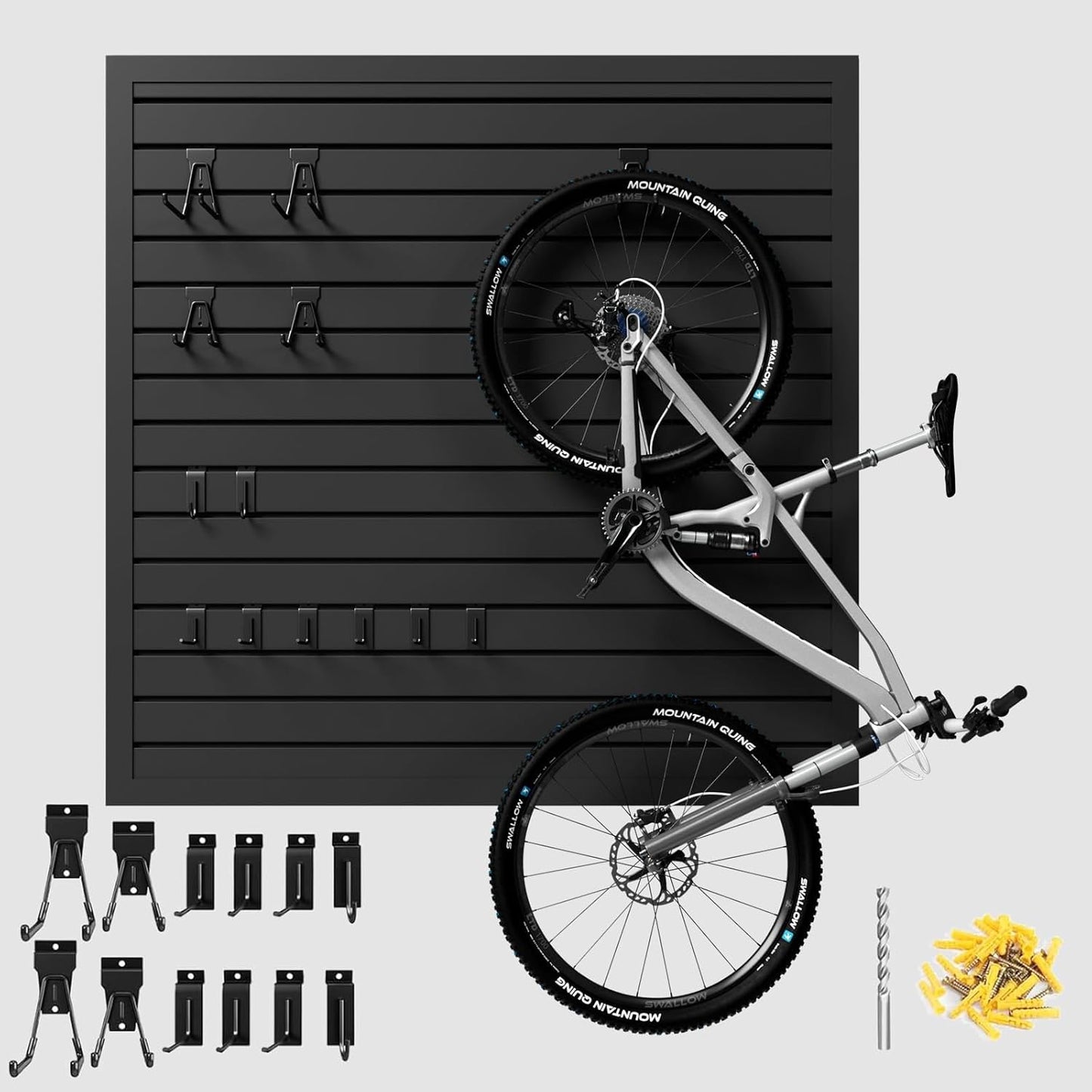 4ftH x 4ftW Slatwall Panel Garage Wall Organizer for Tools
