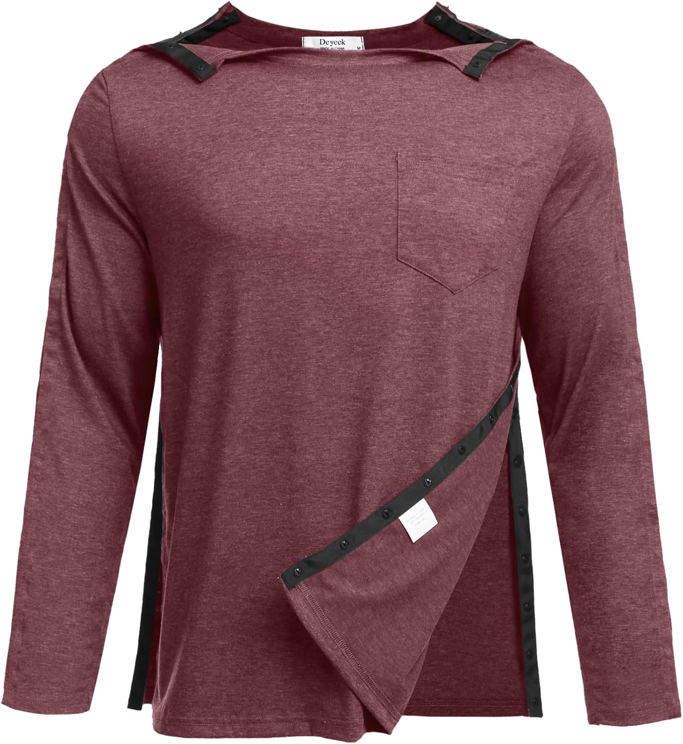 Deyeek Men's Post Surgery Recovery Shirt for Comfort and Ease