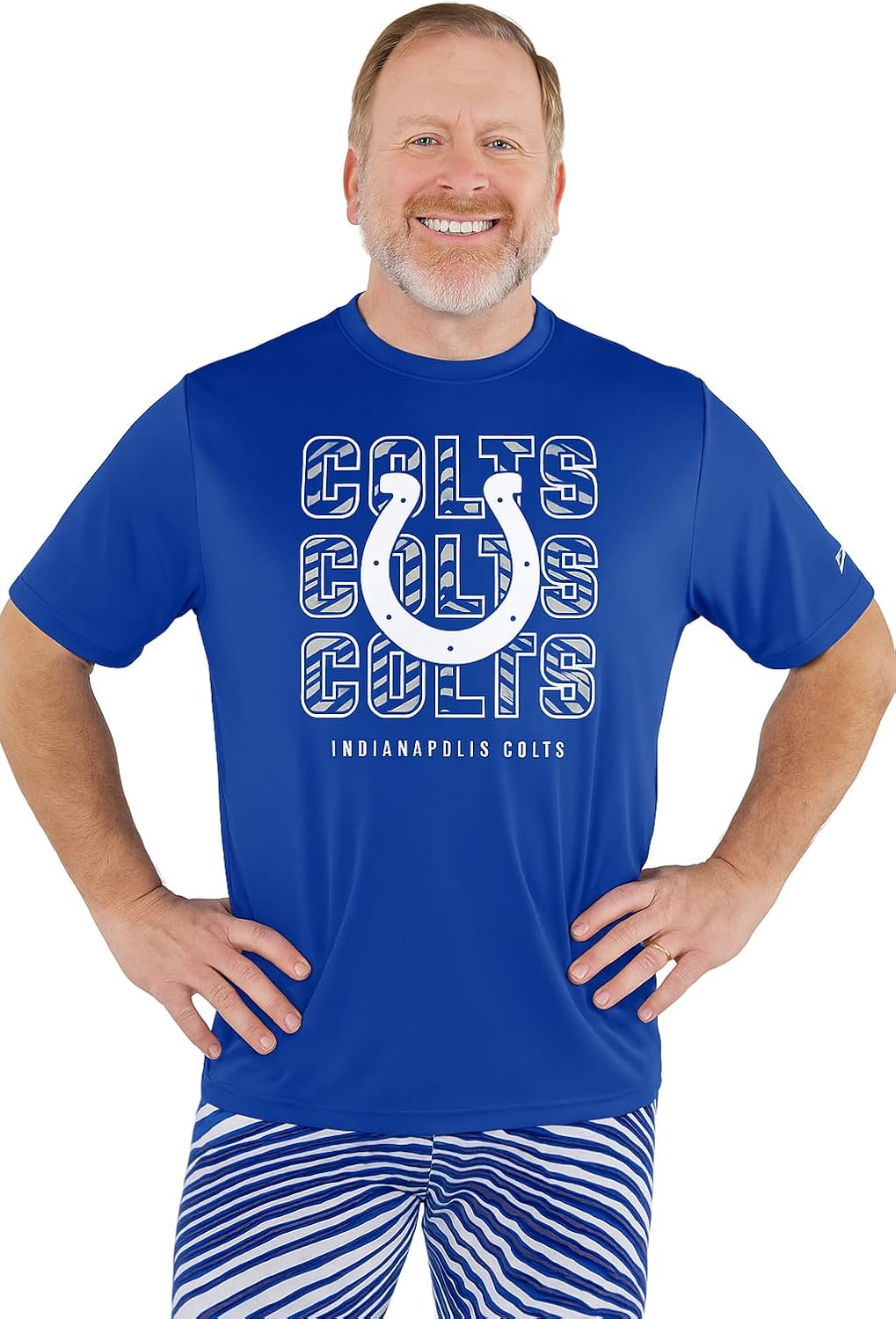 Zubaz NFL Men's Short Sleeve Team Graphic T-Shirt for Fans