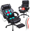 Reclining Massage Office Chair: 6-Point Vibration & Heat