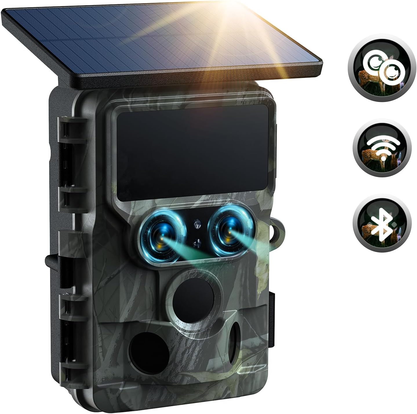 VOOPEAK 2025 Solar Trail Camera: 60MP 4K, Night Vision, 0.1S Trigger