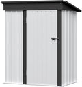 GUNJI 5 x 3 FT Outdoor Metal Storage Shed - Lockable, Weatherproof