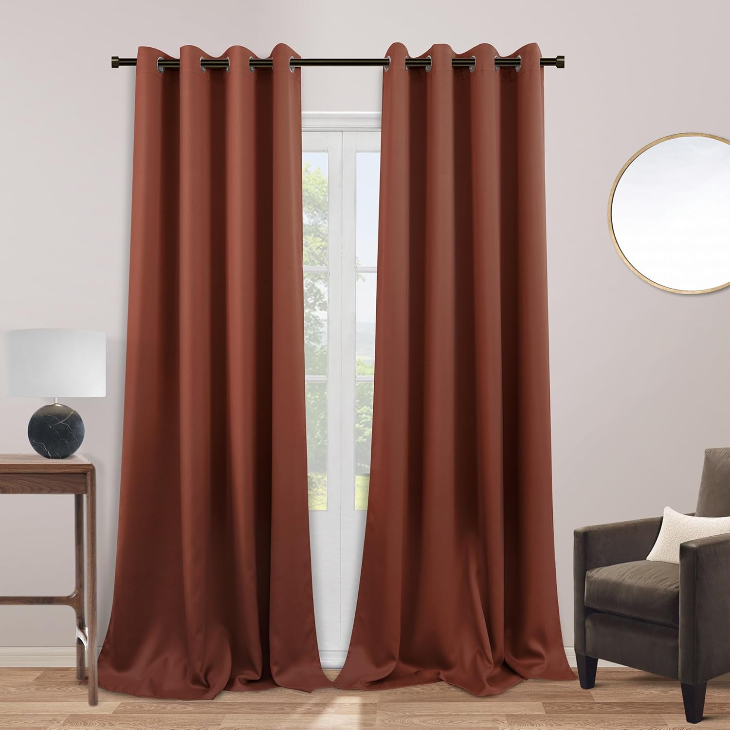 KOUFALL 108 Inch Long Blackout Curtains for Bedroom Living Room