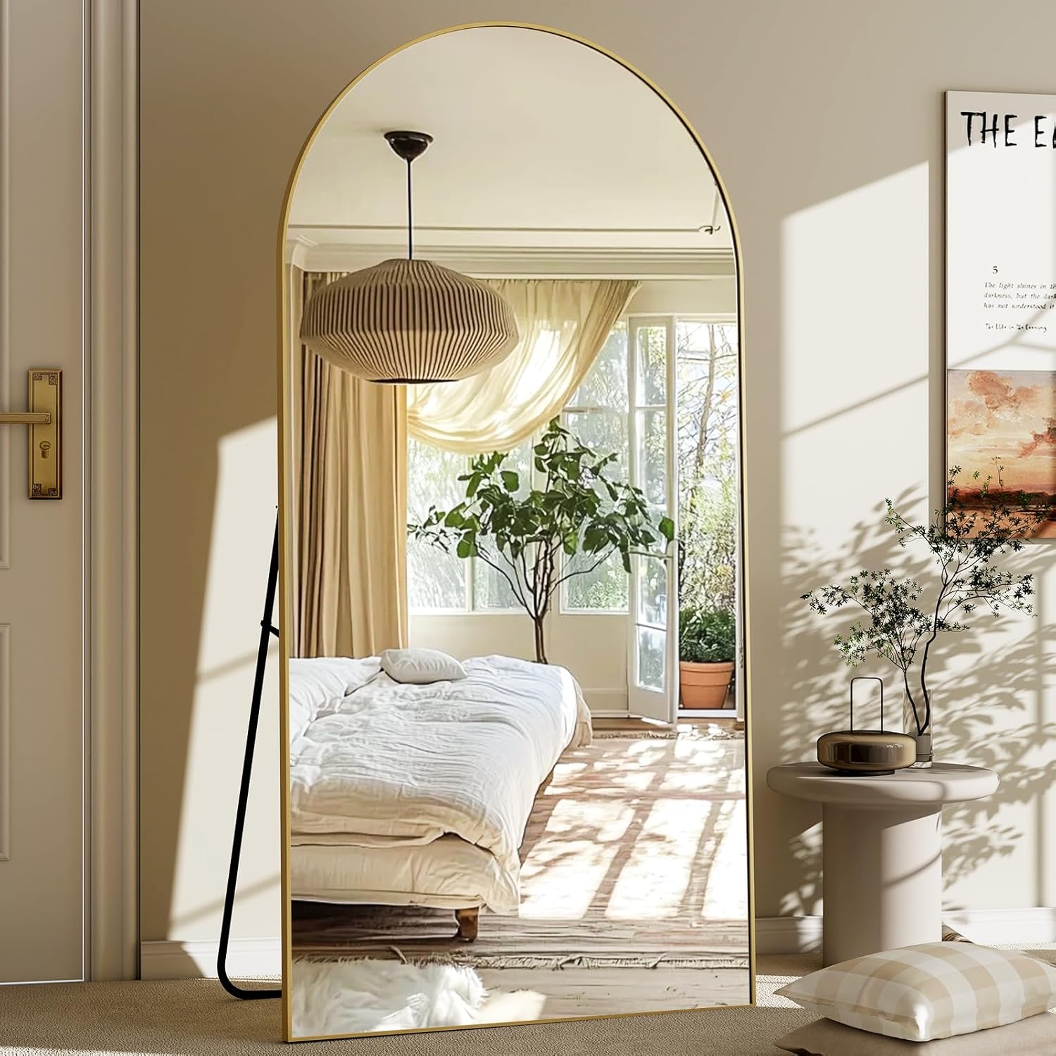 Arched Full Length Mirror 30x71 inch with Aluminum Frame