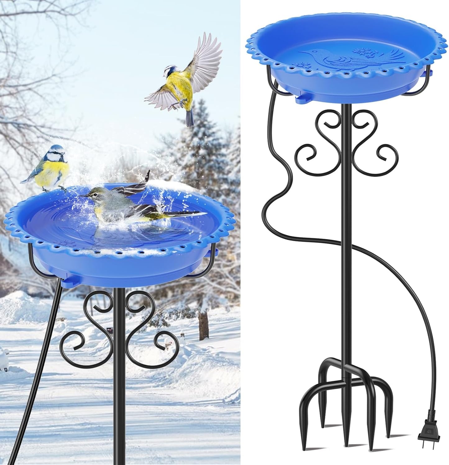 Heated Bird Baths for Outdoors with Automatic Temperature Control