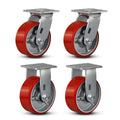 5in x 2in Industrial Casters Heavy Duty Polyurethane Wheels - 4000 lb