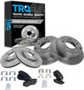 TRQ Front and Rear Brake Pad & Rotor Kit Compatible with 2012-13 Kia