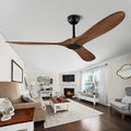 60in Ceiling Fan with Remote Control No Lights - Modern Reversible DC