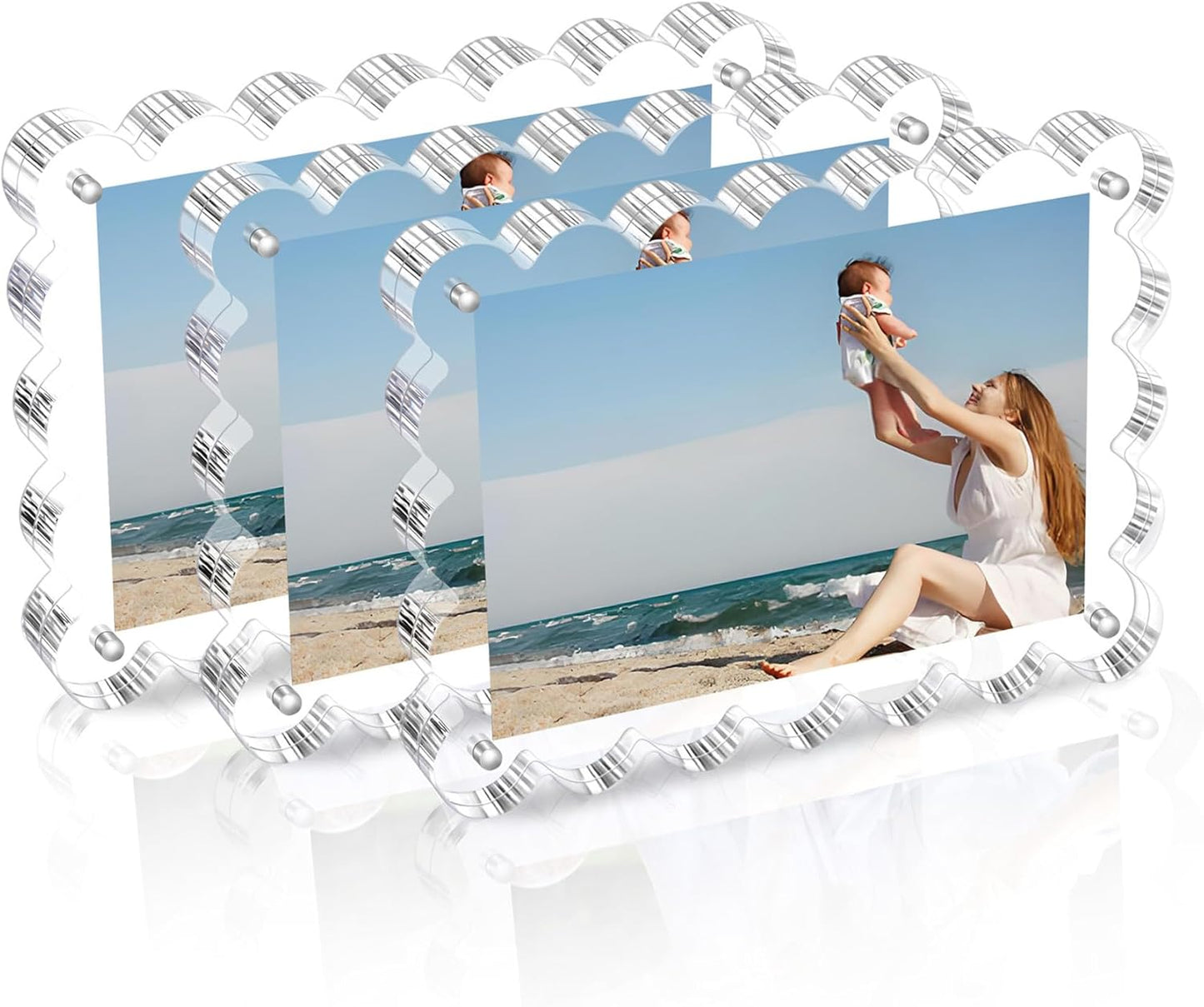 3 Pack Acrylic Picture Frame for Stylish Desktop Display