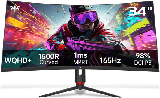 Immersive Gaming Delight: 34'' Curved Ultrawide 165Hz Monitor