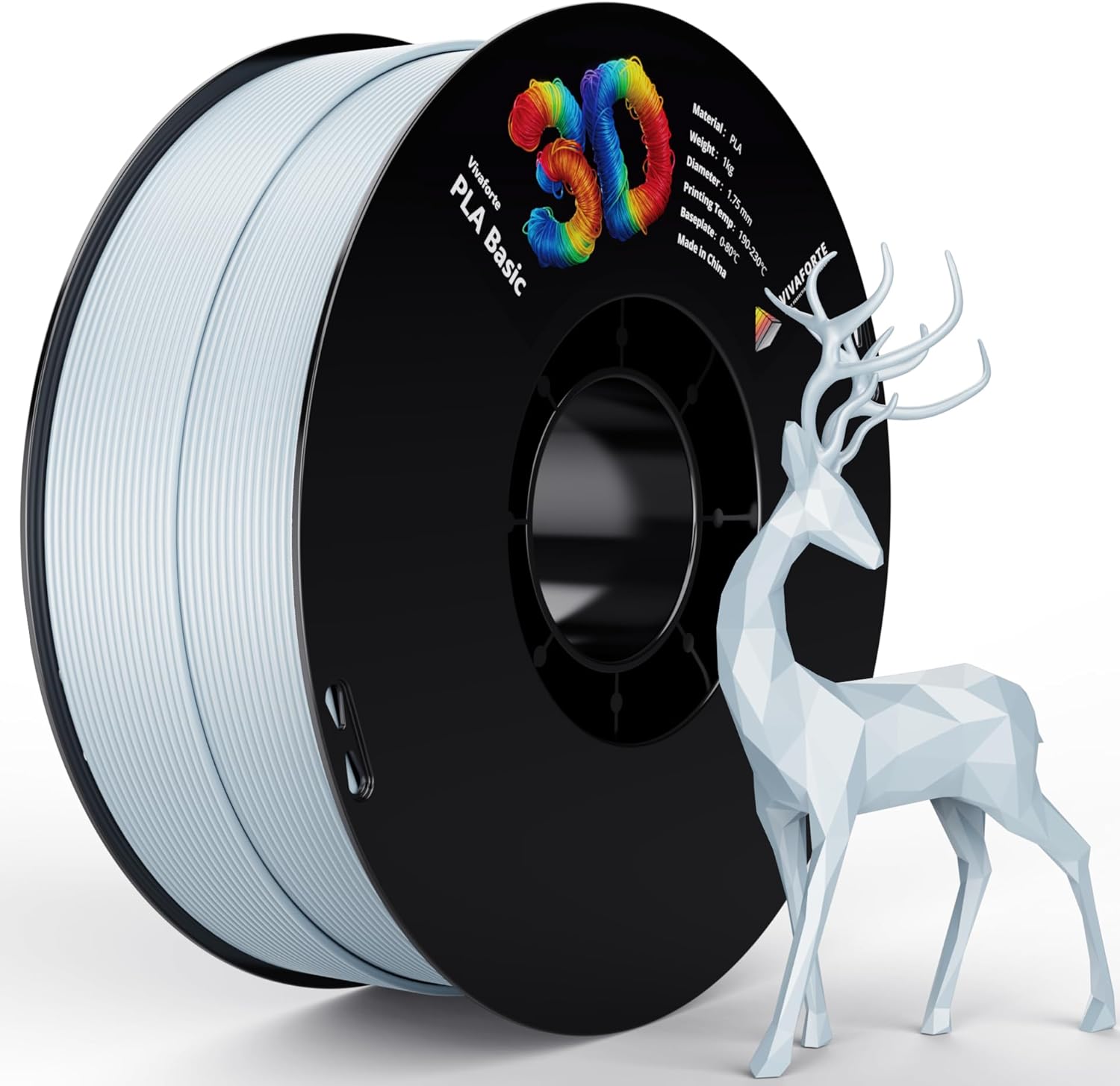 High Precision Grey PLA 3D Printer Filament for FDM Printers