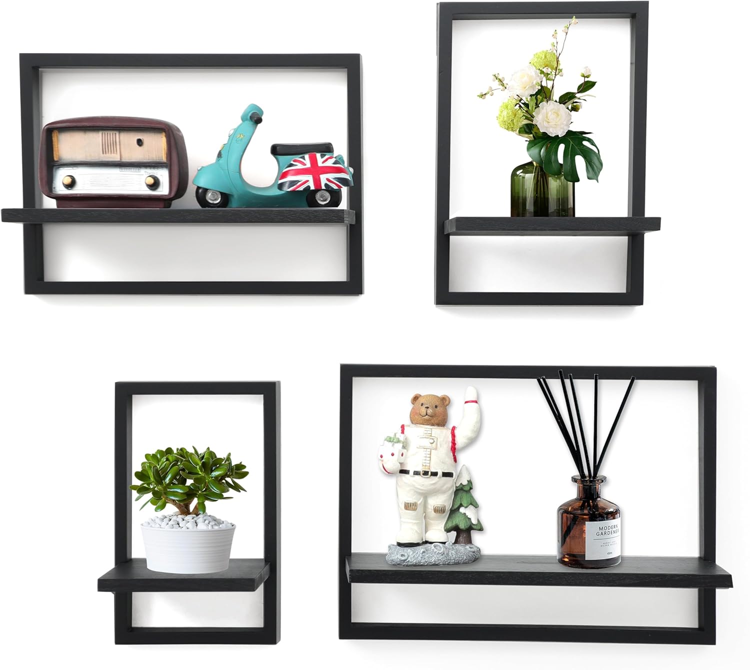 PHOENANCEE Square Floating Shelves for Modern Home Decor