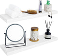 Wood Floating Shelves 30 in Set of 2 - Solid Pine Rustic Floating