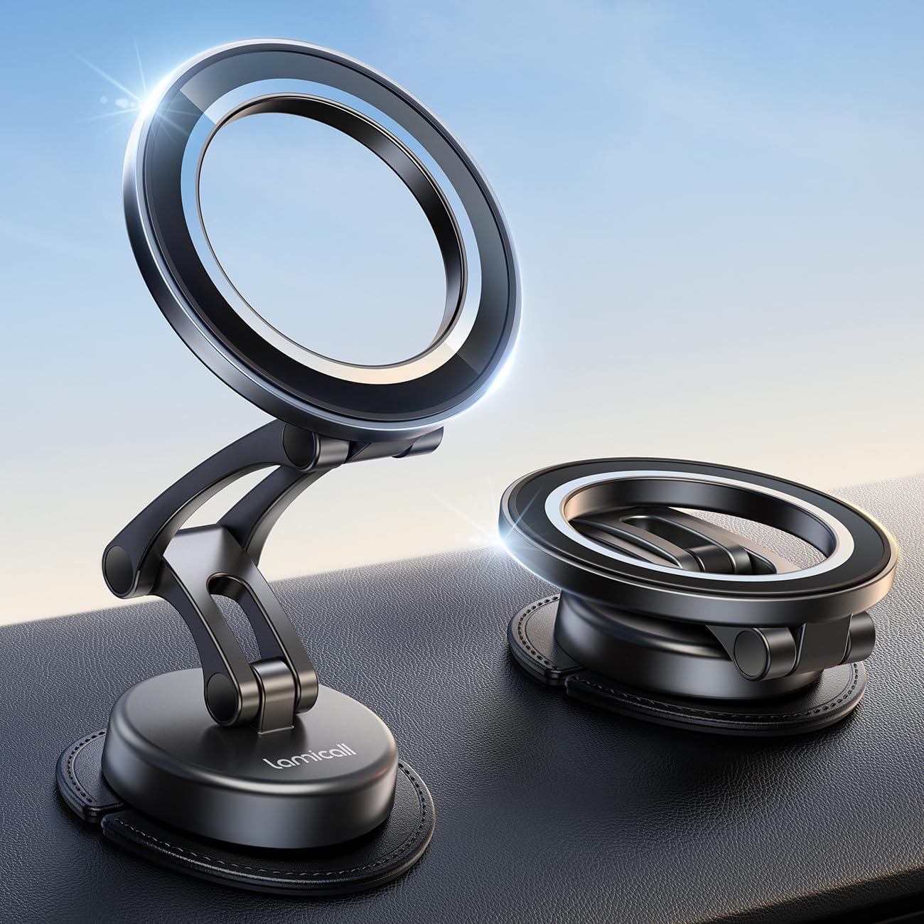 Secure Magnetic Car Mount for iPhone: Lamicall N55