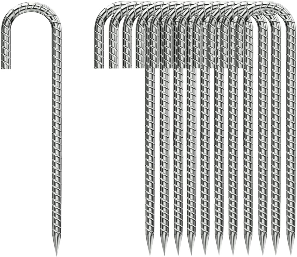 Heavy Duty 12 inch Ground Stakes for Garden and Outdoor Use