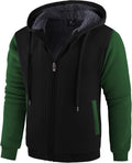 SWISSWELL Men's Heavyweight Sherpa Lined Zip Up Hoodie Jacket