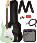 Squier Sonic Stratocaster Pack - Surf Green Beginner Guitar Bundle
