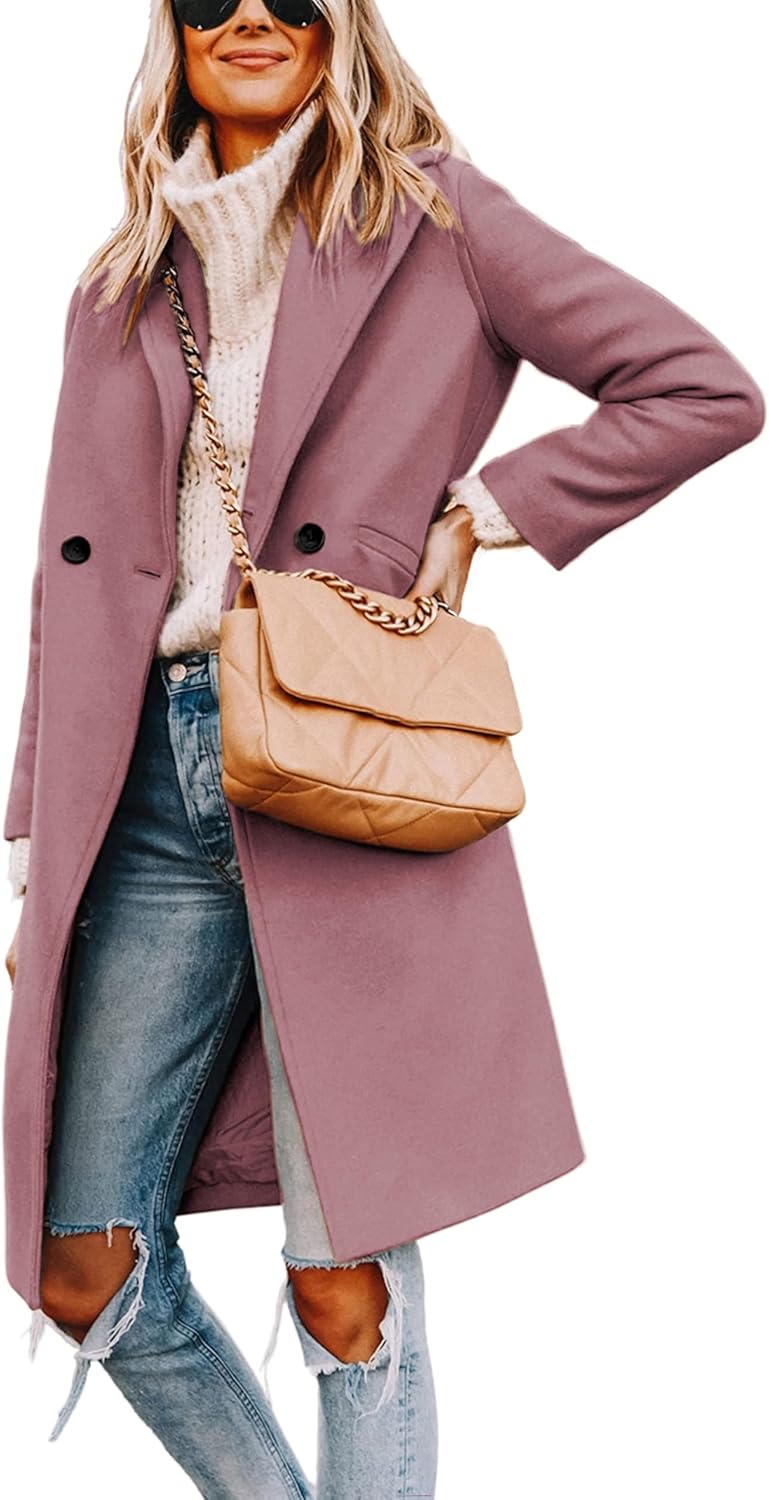 Hooever Women's Winter Wool Coat for Casual Elegance