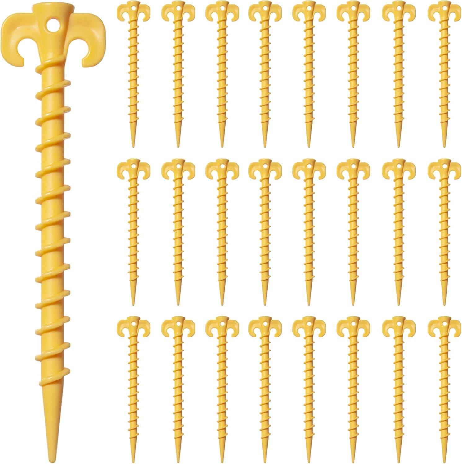 24 Heavy Duty Spiral Tent Stakes - Secure Your Outdoor Adventures!
