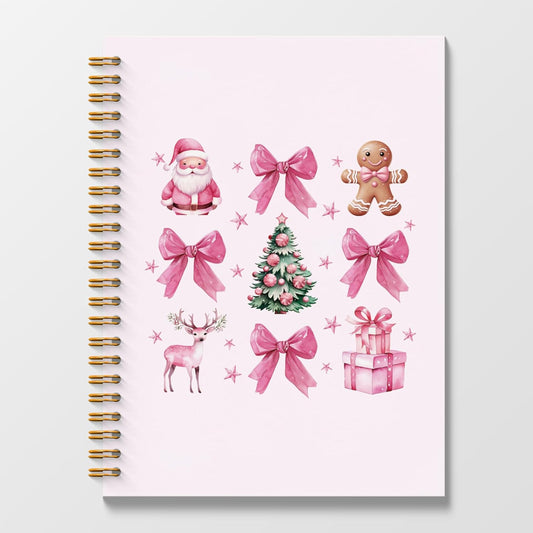 Coquette Pink Christmas Journal - Festive Office Essential