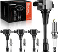 A-Premium 4 Ignition Coil Pack and Iridium Spark Plugs Compatible