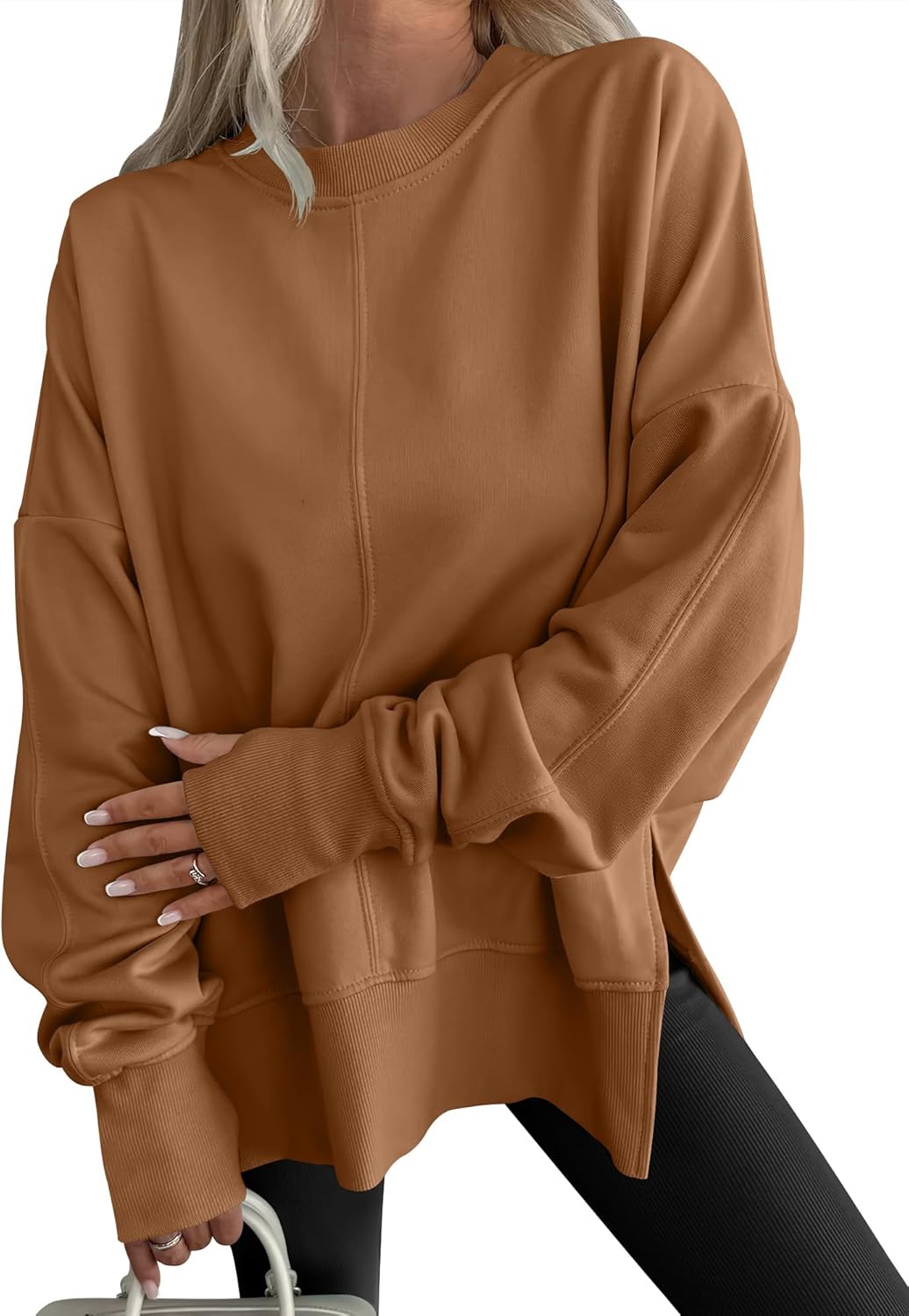 Oversized Sweatshirts for Women with Thumbhole Long Sleeves