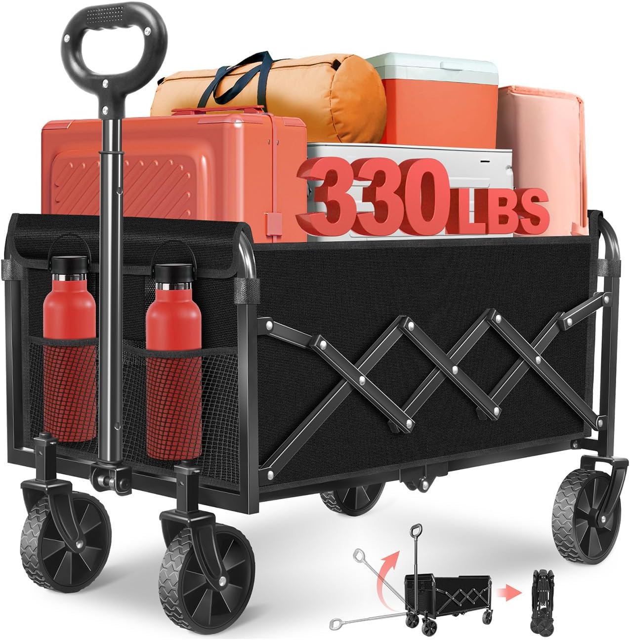 Wagons Carts Foldable - Heavy Duty Collapsible Wagon Cart