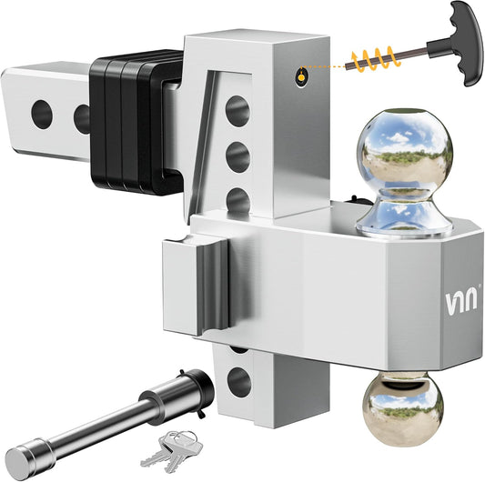 VNN Adjustable Trailer Hitch 6 Inch Drop for Heavy Duty Towing