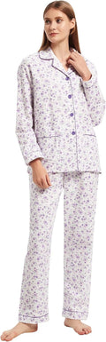 GLOBAL Women's Flannel Pajama Set for Warm and Stylish Winter Nights