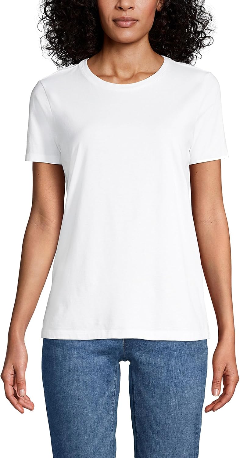 Relaxed Supima Cotton Crew Neck T-Shirt for Women - Comfort Fit