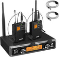 UHF Wireless Microphone System with Headset and Lavalier - Stable
