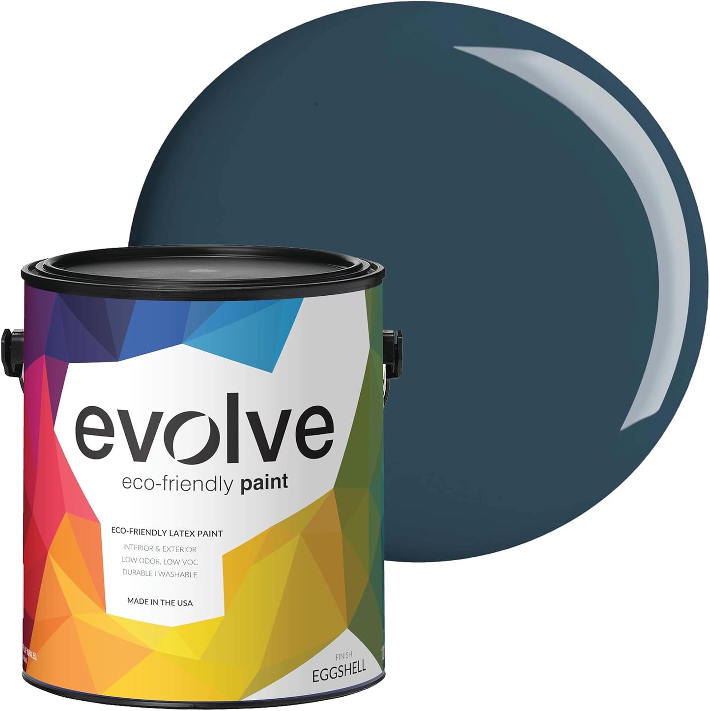 EVOLVE Paint & Primer: Eco-Friendly Eggshell Deep Blue Finish