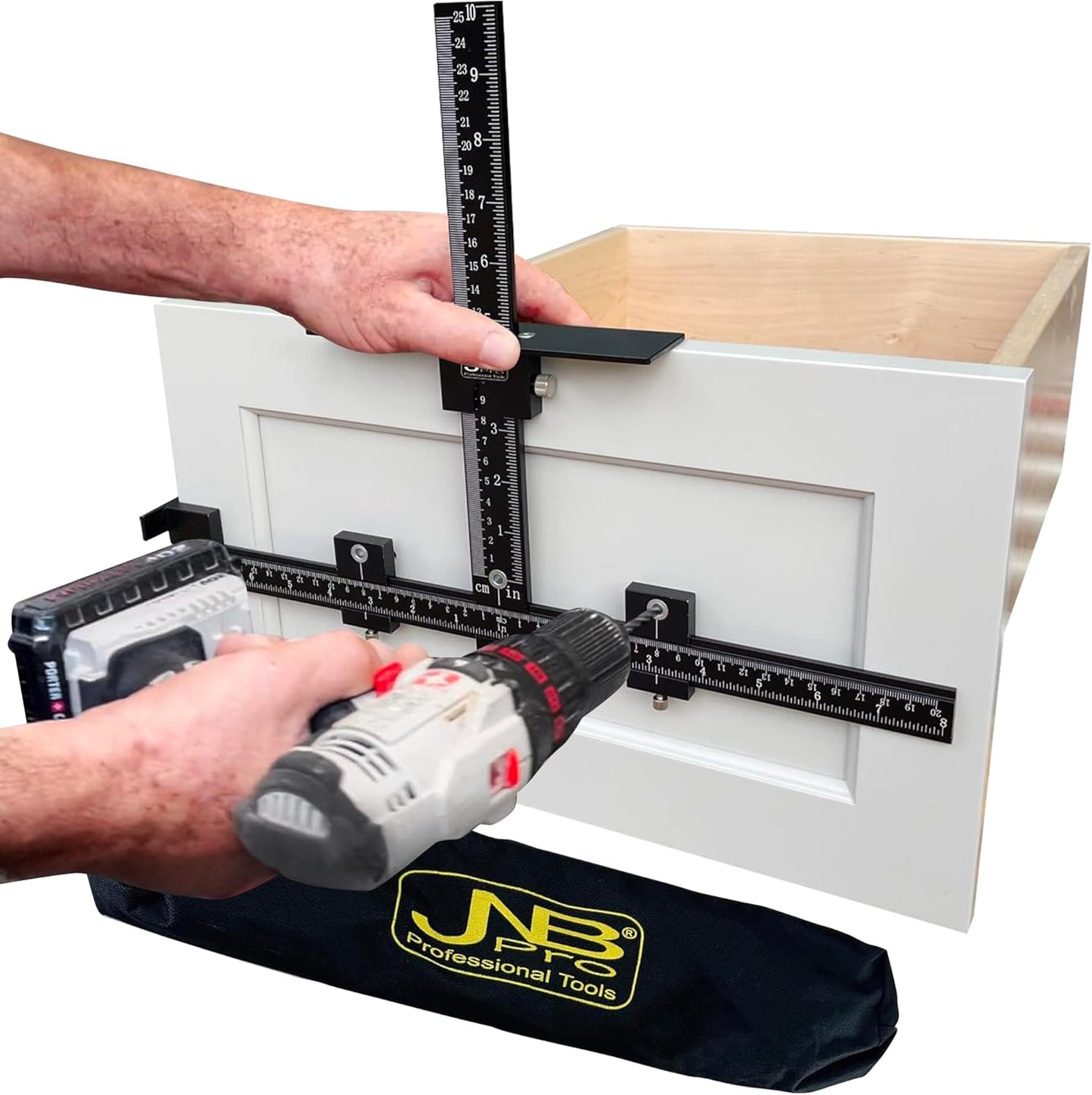 JNB Pro Cabinet Hardware Jig for Easy Drawer Handle Installation