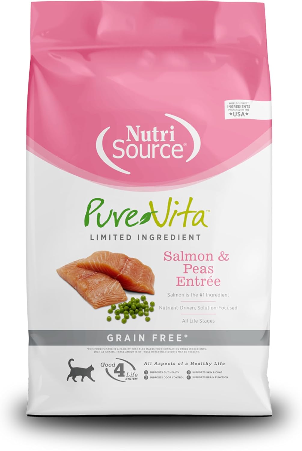 NutriSource Pure Vita Grain Free Cat Food with Salmon and Peas