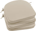 Outdoor Chair Cushions Set of 4 Cream - Waterproof Patio Seat Pads