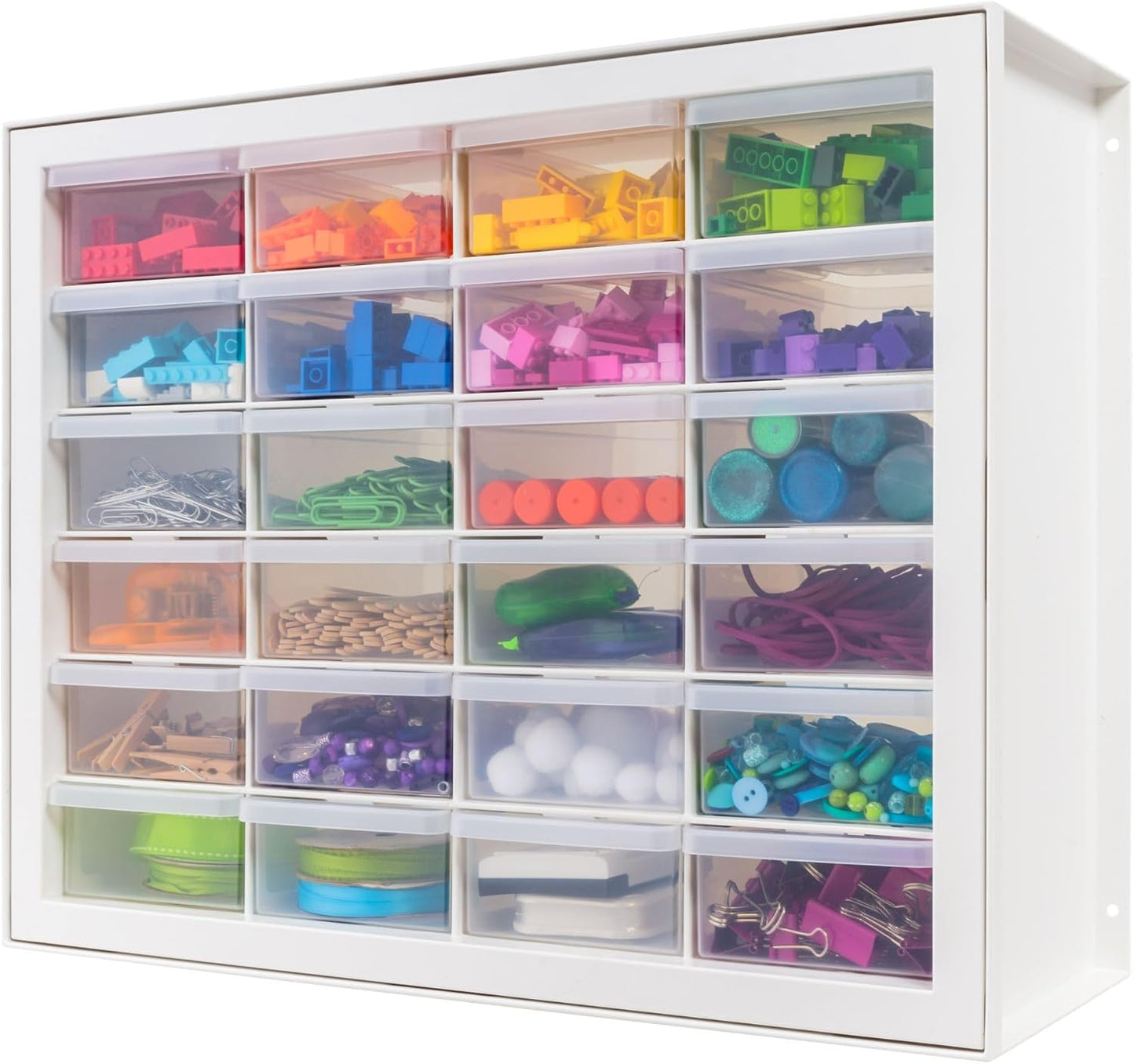 IRIS USA 24-Drawer Plastic Organizer for Crafts and Tools
