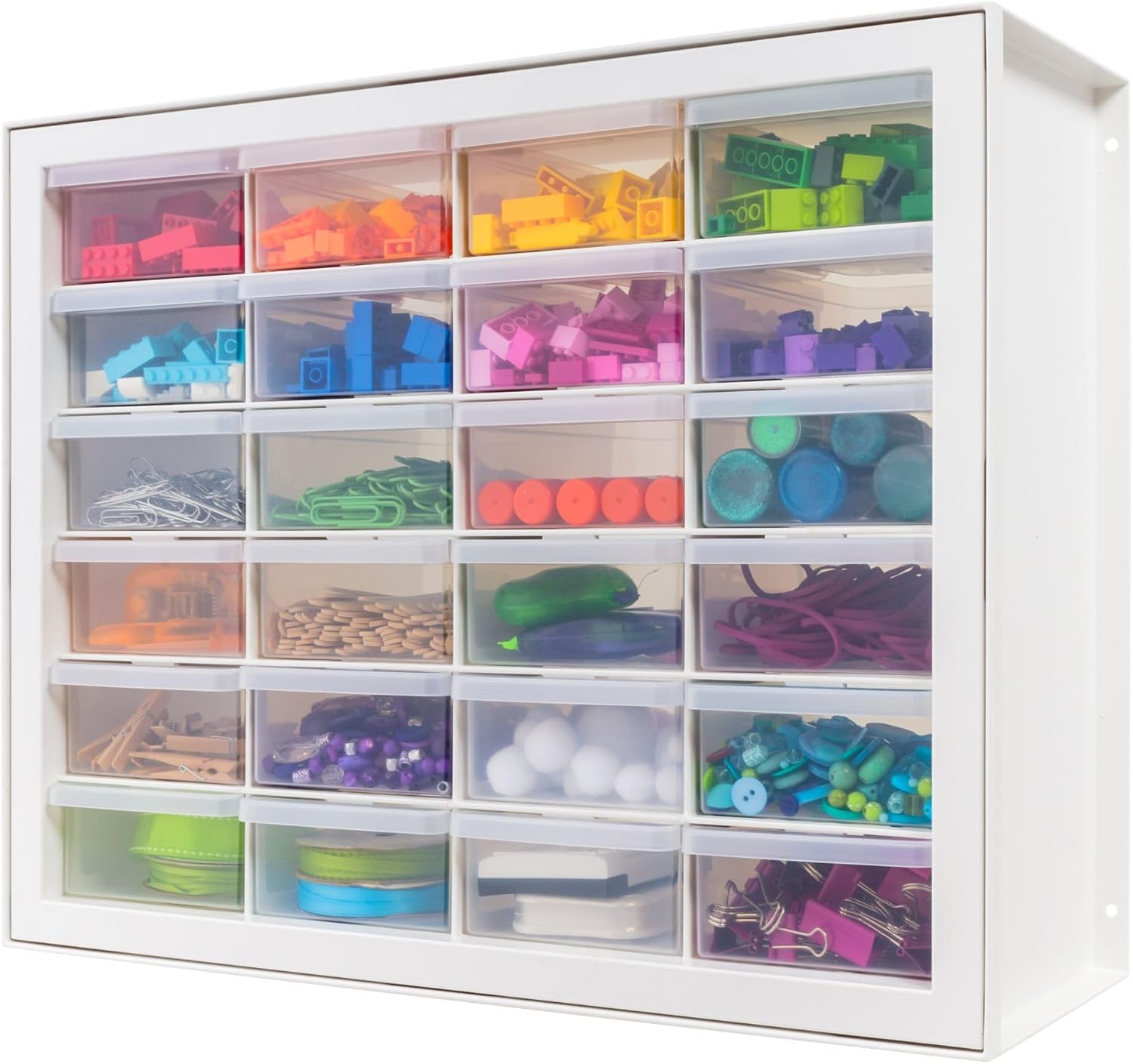 IRIS USA 24-Drawer Plastic Organizer for Crafts and Tools