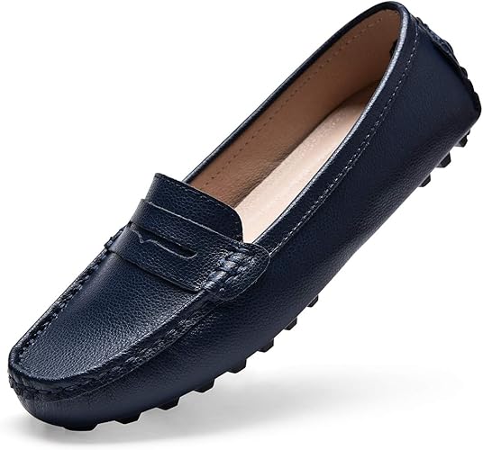 BEAUSEEN Womens Loafers Designer Leather Driving Shoes Review