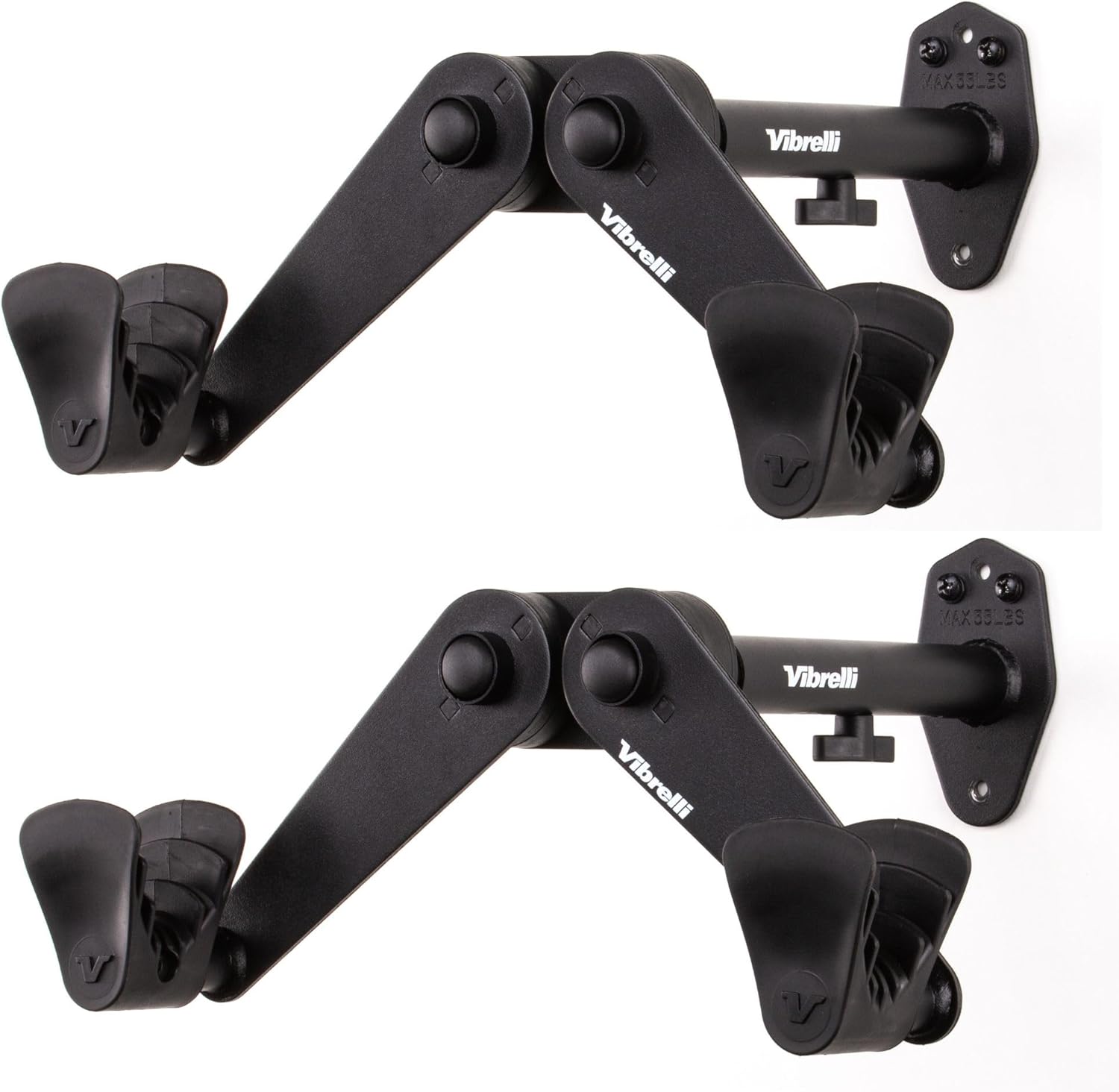 Vibrelli Bike Wall Mount - Adjustable Horizontal Storage Rack
