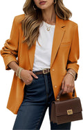 Women's Casual Business Blazer Notched Lapel One Button - Classic Fit
